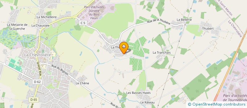 localisation de l'entreprise LES CINQ PIERRES  LA CHEVROLIERE