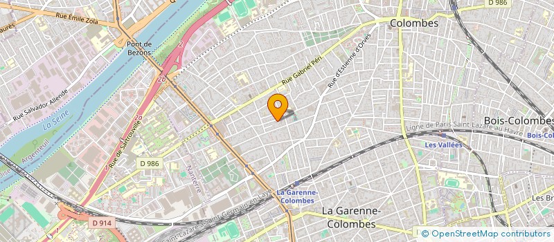 localisation de l'entreprise LES CINQ SENS à COLOMBES