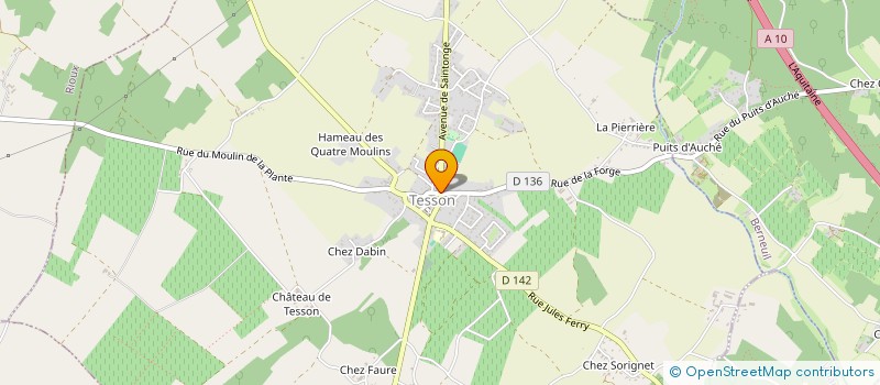 localisation de l'entreprise LES CINQ SENS  TESSON