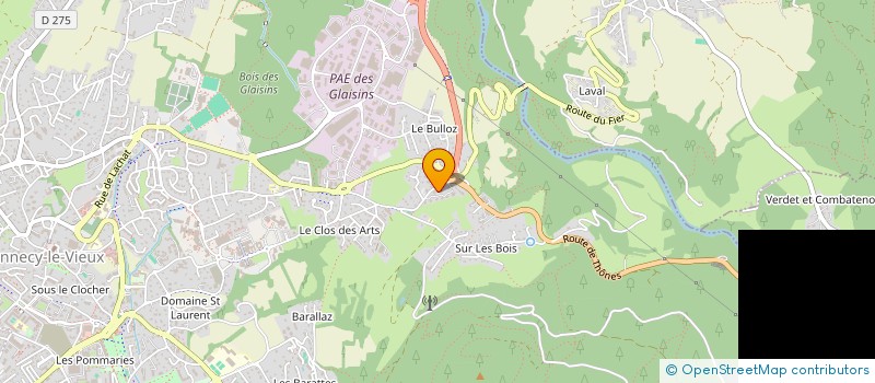 localisation de l'entreprise LES CINQ SENS à ANNECY