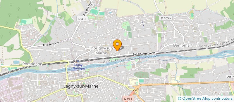 localisation de l'entreprise LES CINQ SENS  THORIGNY-SUR-MARNE