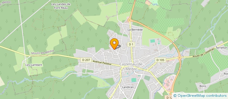 localisation de l'entreprise LES CINQ SENS DU CHATEAU MAYNE LALANDE à LISTRAC-MEDOC