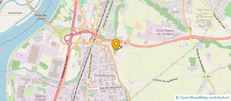 localisation de l'entreprise LES CINQUANTE SEPT CEDRES à VALENCE
