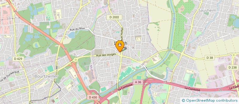 localisation de l'entreprise LES CISEAUX A BOIS  ILLZACH