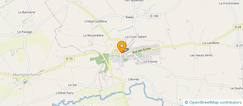 localisation de l'entreprise LES CISEAUX D'ALIZEE  CERISY-LA-SALLE