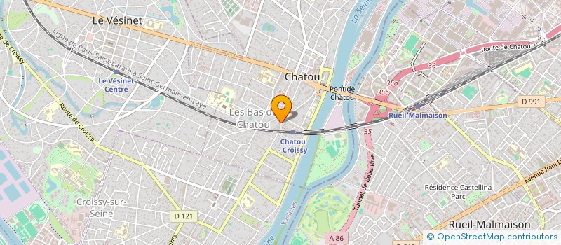 localisation de l'entreprise LES CISEAUX D'AURE  CHATOU