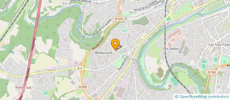 localisation de l'entreprise LES CISEAUX D'AURELIE  POITIERS