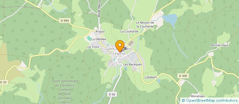 localisation de l'entreprise LES CISEAUX DE LAURINE  SAINT-GERMAIN-L'HERM