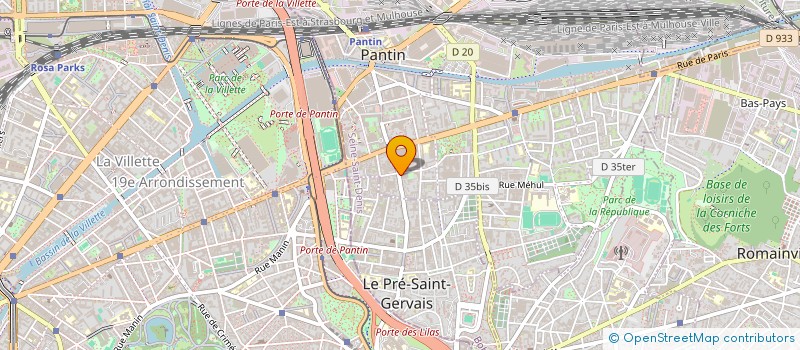 localisation de l'entreprise LES CISEAUX DE PANTIN à PANTIN
