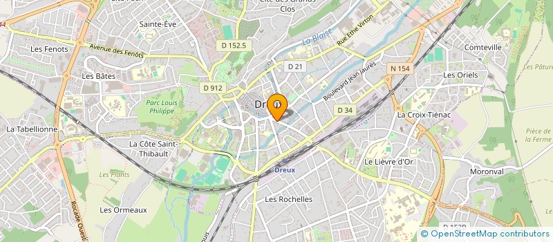 localisation de l'entreprise LES CISEAUX DE SANDRINE à DREUX