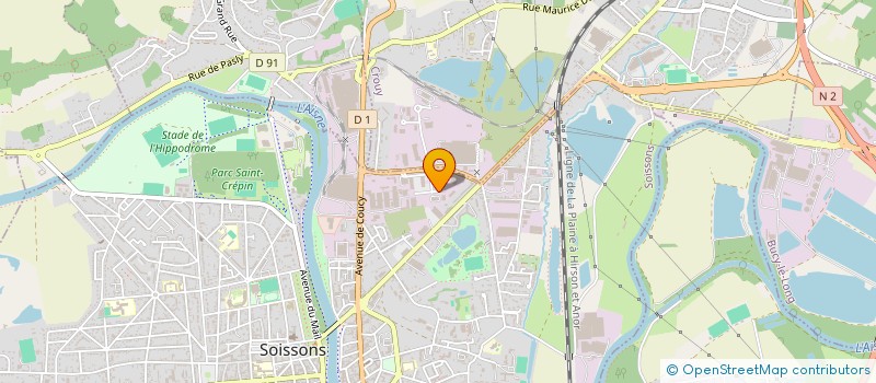 localisation de l'entreprise LES CISELEURS à SOISSONS