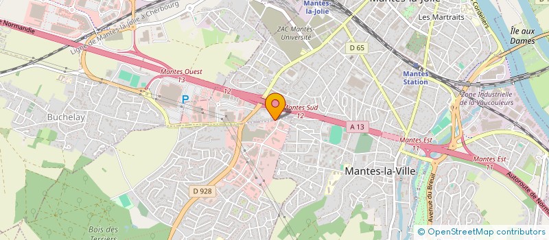 localisation de l'entreprise LES CITES D'ARTS à MANTES-LA-VILLE