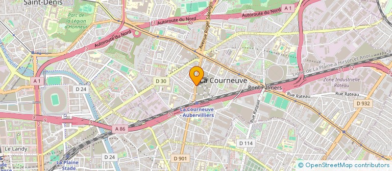 localisation de l'entreprise LES CITES D'OR à LA COURNEUVE