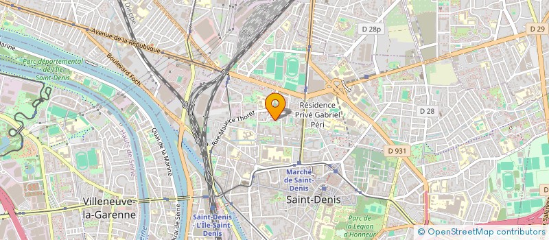 localisation de l'entreprise LES CITES D'OR 93 à SAINT-DENIS
