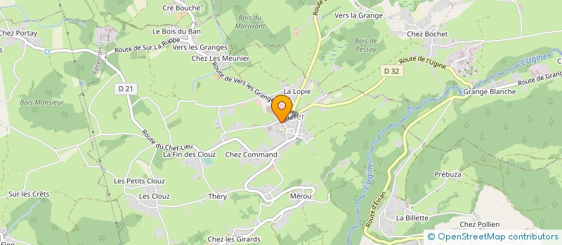 localisation de l'entreprise LES CLARINES à VINZIER