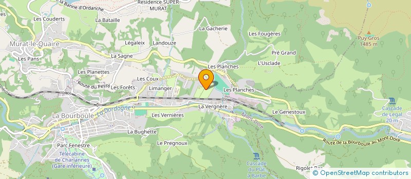 localisation de l'entreprise LES CLARINES à LA BOURBOULE
