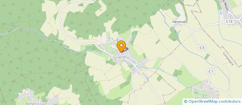 localisation de l'entreprise LES CLARINES  GRANDRU