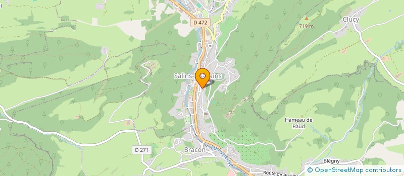 localisation de l'entreprise LES CLARISSES  SALINS-LES-BAINS