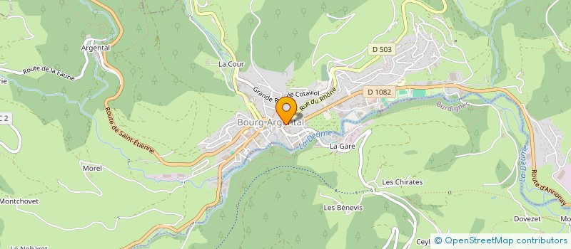 localisation de l'entreprise LES CLASSES DE LA DEOME  BOURG-ARGENTAL