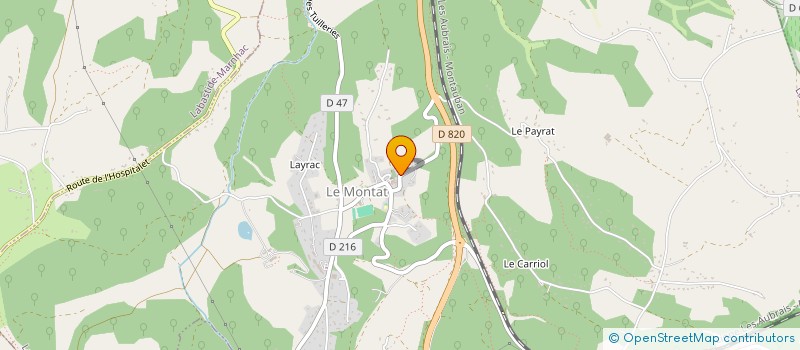 localisation de l'entreprise LES CLAUX  LE MONTAT