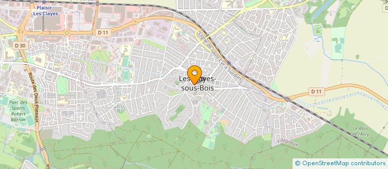 localisation de l'entreprise LES CLAYES DU CIEL  CLAYES-SOUS-BOIS (LES)