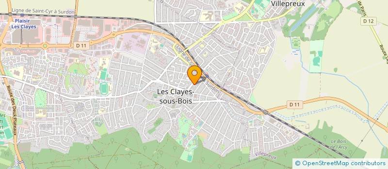 localisation de l'entreprise LES CLAYES OPTIQUE à LES CLAYES-SOUS-BOIS