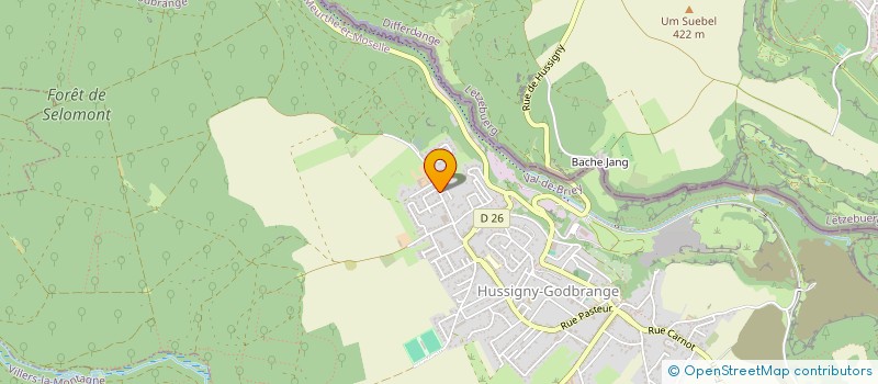 localisation de l'entreprise LES CLEE DU MOULIN  HUSSIGNY-GODBRANGE