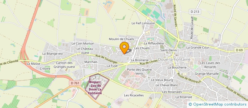 localisation de l'entreprise LES CLEMS  DOUE-EN-ANJOU