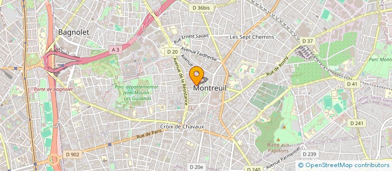 localisation de l'entreprise LES CLES à MONTREUIL