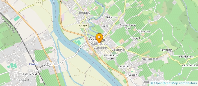 localisation de l'entreprise LES CLES D'AQUITAINE  CADILLAC-SUR-GARONNE