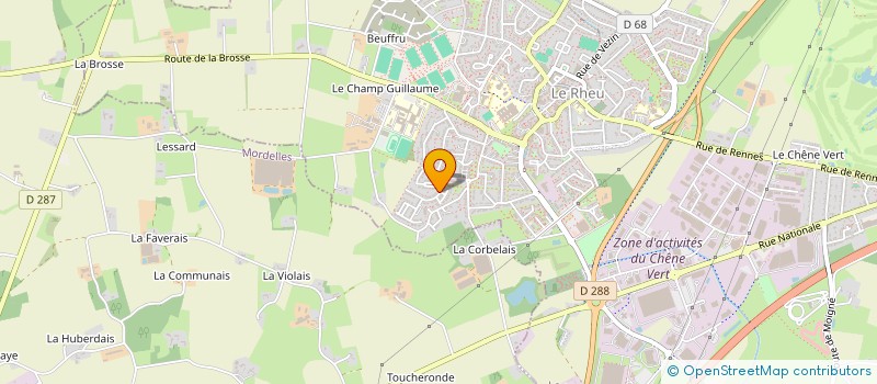 localisation de l'entreprise LES CLES D'EVEIL à LE RHEU