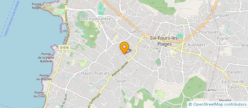 localisation de l'entreprise LES CLES DE CAMILLE à SIX-FOURS-LES-PLAGES