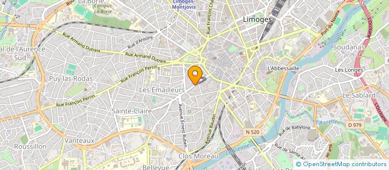 localisation de l'entreprise LES CLES DE CHEZ VOUS à LIMOGES