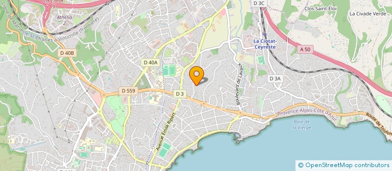 localisation de l'entreprise LES CLES DE LA FORMATION à LA CIOTAT