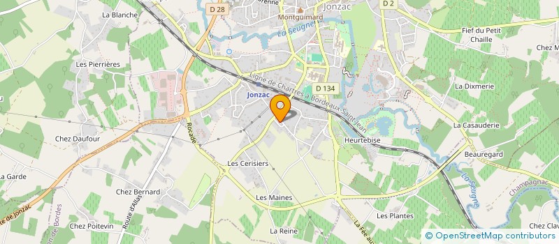 localisation de l'entreprise LES CLES DE SABLE  JONZAC