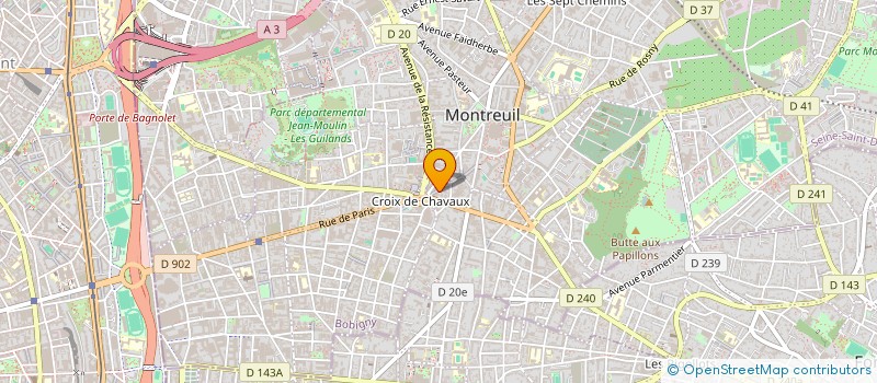 localisation de l'entreprise LES CLES DU LUXE à MONTREUIL