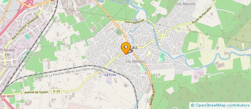 localisation de l'entreprise LES CLES DU SOLEIL à LA CRAU