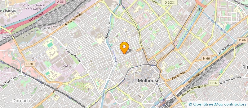 localisation de l'entreprise LES CLES TRANSFRONTALIERES  MULHOUSE