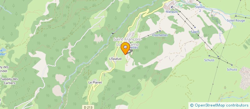 localisation de l'entreprise LES CLOCHETTES  SAINT FRANCOIS LONGCHAMP