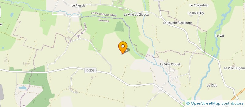 localisation de l'entreprise LES CLOS DU HOUX  SAINT-ONEN-LA-CHAPELLE