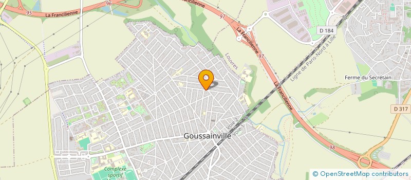 localisation de l'entreprise LES CLUB DES HUMANISTES DU VAL D'OISE  GOUSSAINVILLE