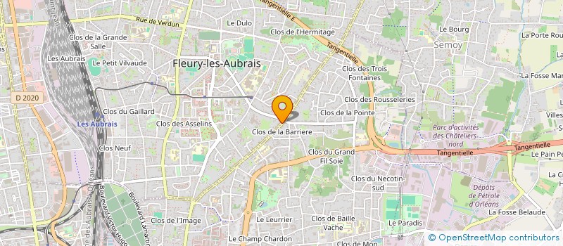 localisation de l'entreprise LES CO-PAINS  FLEURY-LES-AUBRAIS