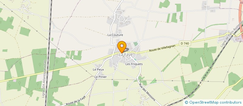 localisation de l'entreprise LES CO'PAINS à LA FAYE