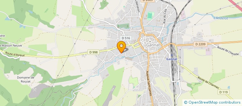 localisation de l'entreprise LES COCCINELLES à GANNAT