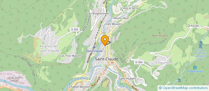localisation de l'entreprise LES COCCINELLES à SAINT-CLAUDE