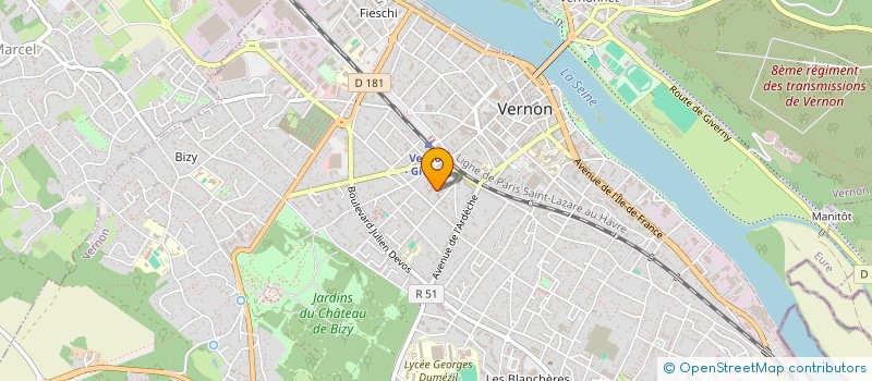 localisation de l'entreprise LES COCCINELLES  VERNON