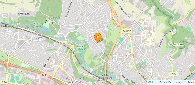 localisation de l'entreprise LES COCCINELLES  OSNY