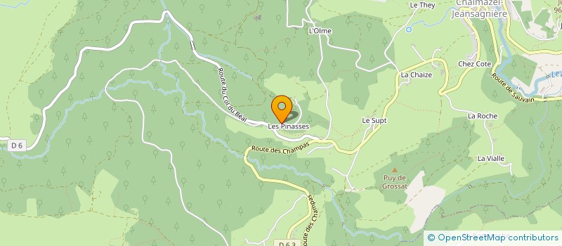 localisation de l'entreprise LES COCONS DE LA PINEDE  CHALMAZEL-JEANSAGNIERE