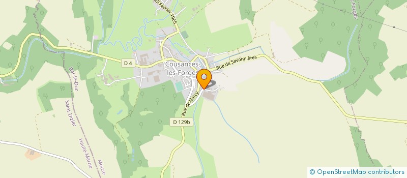 localisation de l'entreprise LES COCOTTES 55 à COUSANCES-LES-FORGES
