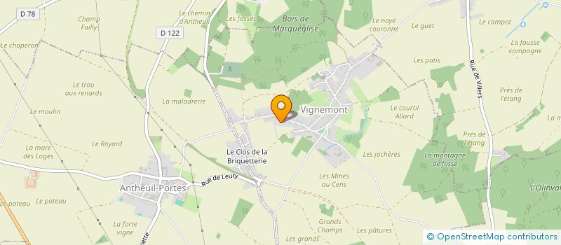 localisation de l'entreprise LES COCOTTES  VIGNEMONT